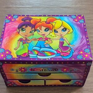 Lisa Frank Y2K Stationary Storage Box Partially Filled